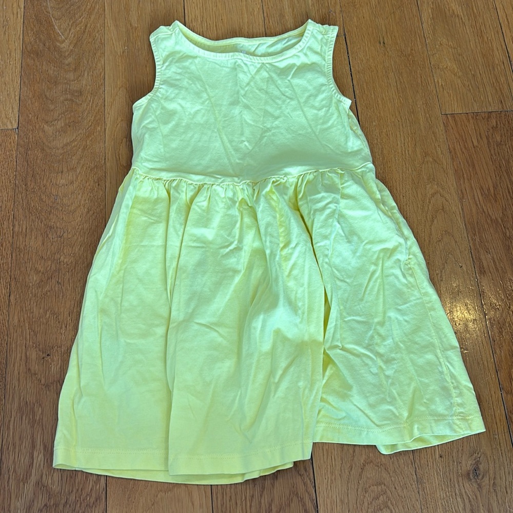 Primary 4-5Y Sleeveless Dress in Lemon